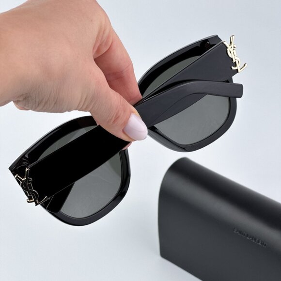 Saint Laurent  SLM95/F 001 BRAND NEW Sunglasses Black Oversized Cat Eye Women main image 8
